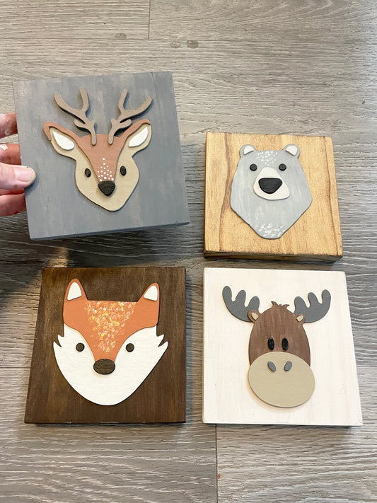 Mini 5”x5” Woodland Animals