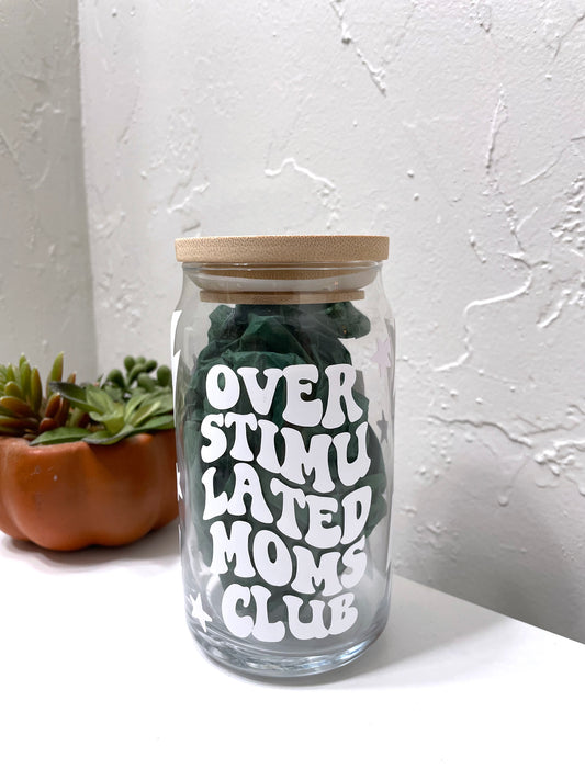 Overstimulated Moms Club Wrapped 16oz Libbey Cup
