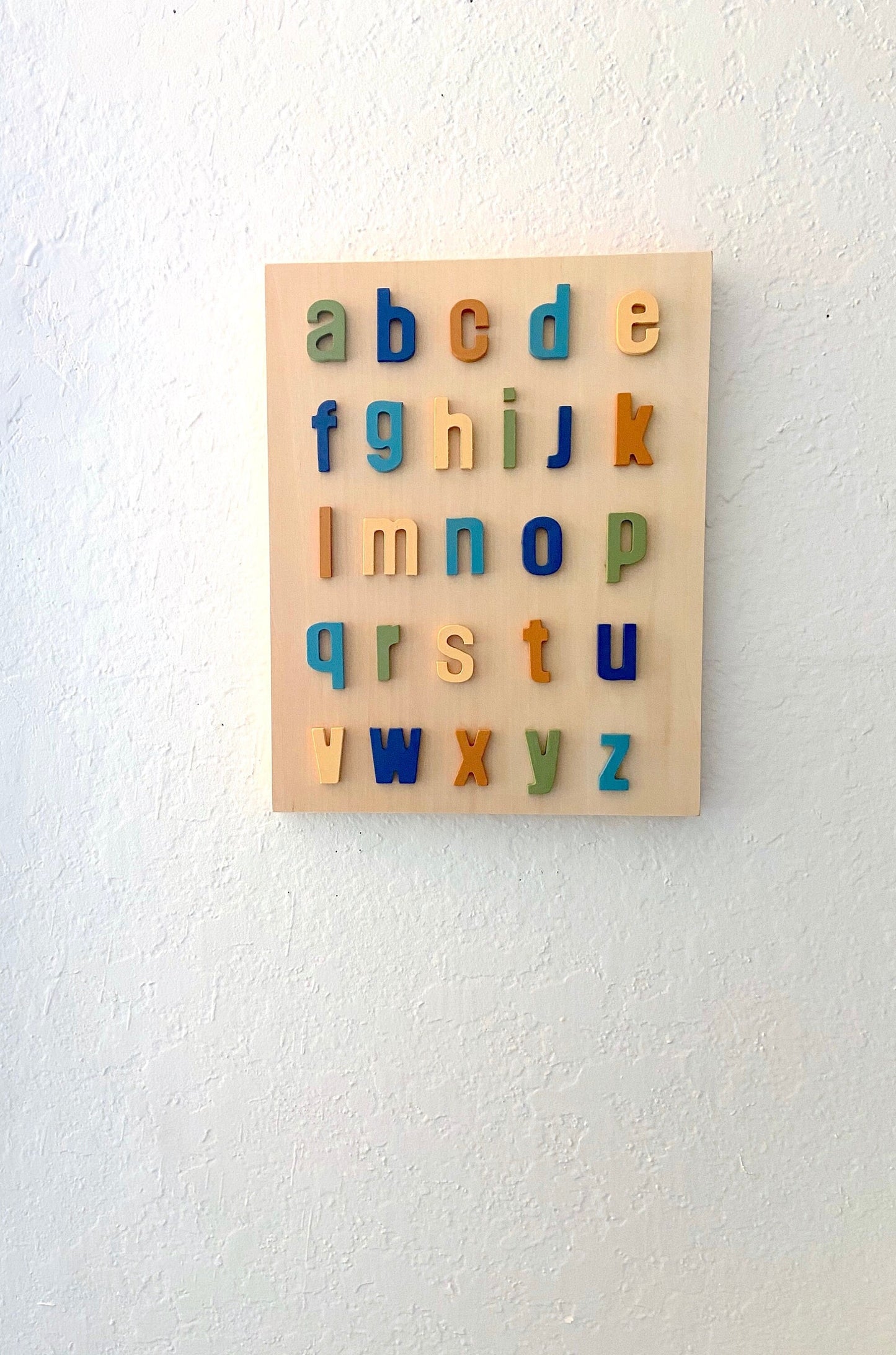 Wood Alphabet Nursery Sign
