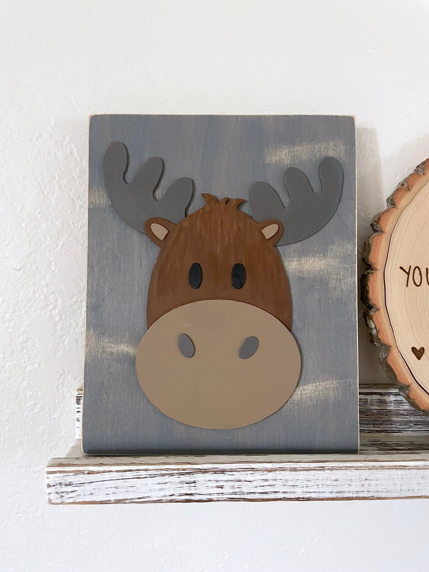 Woodland Moose Nursery Sign
