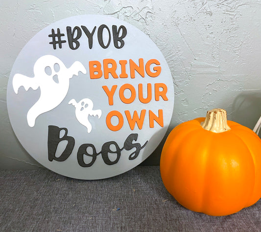 Bring Your Own Boos Halloween Decor